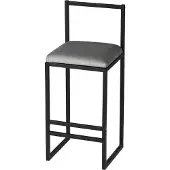 Hannah Home , Nordic - Grey, tabouret de bar, gris, MÉTAL, 35 x 84 x 35 x cm