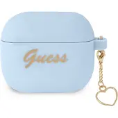 GUESS Gua3Lschsb Airpods 3 Coverniebieski/Blue Silicone Charm Heart Collection