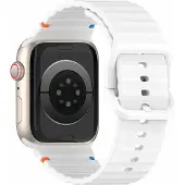 Cover-Discount Apple Watch 42/41/40mm - Bracelet sport en silicone de remplacement (Silicone), Sangles de montre, Blanc