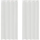 vidaXL Voile Rideaux avec illets 2 pcs. Blanc