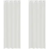 vidaXL Voile Rideaux avec illets 2 pcs. Blanc