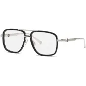 Philipp Plein Lunettes de Vue VPP063M 58/15/145 Palladio lucido c/parti nero semilucido Metallo MAN VPP063M