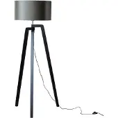 QAZQA Lampadaire noir avec abat-jour en velours vert 50 cm - Puros