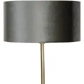QAZQA Lampadaire laiton avec abat-jour en velours vert 50 cm - Simplo