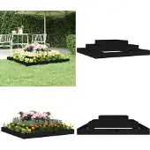 vidaXL Jardinière Noir 110x110x27 cm Bois massif de pin