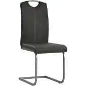 The Living Store Chaise cantilever 6 pcs. Gris Similicuir