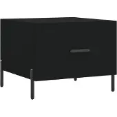 The Living Store Table basse noire 50x50x40 cm bois composite