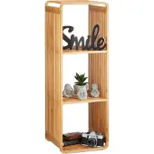 Relaxdays Étagère en bambou (33 x 33 x 96 cm)