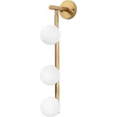 Opviq , applique murale en métal (dorée), 10 x 24 cm, hauteur 59 cm | IP20, 3 x G9, max. 8 W (ampoule non fournie) | Design élégant pour les hôtels et les intérieurs modernes.