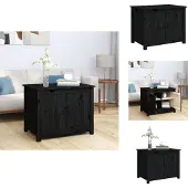vidaXL Table basse noire 71x49x55 cm Pin massif - Tables basses