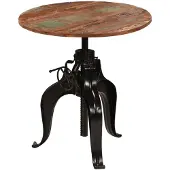 The Living Store Bartisch Massives Altholz 75x(76-110) cm