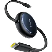 Baseus Câble rétractable Nomos 100W USB-C vers USB-C 1,5 m Noir