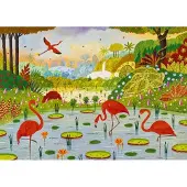 Pieces & Peace Puzzle Caribbean Flamingos - 1000 Teile Puzzle