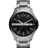 Armani Exchange Montre à affichage analogique noir / argent