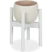 Relaxdays Support pour fleurs en bambou, réglable