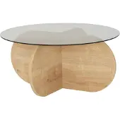 Skye Decor , Bubble - Sapphire Oak, Fume, tables basses, chêne, verre, 75 x 35 x 75 cm