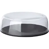 Continenta Cloche à fromage et bol à couvercle Duraore, Ø 27 cm, Boîte de conservation, Noir