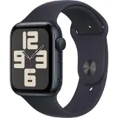 Apple Watch Se (2e Génération) 2023 Gps 44 Mm Bracelet En Aluminium Et Sport Noir (Minuit) - Taille Ml