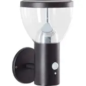Brilliant Applique murale extérieure solaire noire TULIP | incl. détecteur de mouvement | 3W 430 lm 3000 K | Acier inoxydable/plastique
