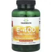 Swanson Health Vitamine E Tocoph rols m lang s 400 UI (268 milligrammes) 250 sgels