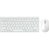 Hama 9600M, QWERTZ, blanc, souris incluse