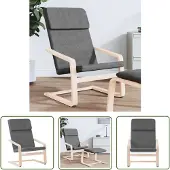 The Living Store Fauteuil relax gris foncé Tissu