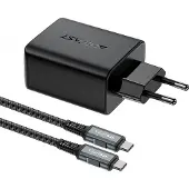 Acefast Gan A17 65W Chargeur Usb-C / Usb-A, Adaptateur Hdmi 4K 60Hz (Kit avec câble) - Noir