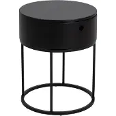 Fonq Table de chevet Polo avec tiroir - noir