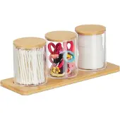 Relaxdays Pots-cotons-tiges