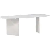 Ebuy24 Grönvik table de salle à manger ovale 100x220 cm blanc.