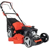 Scheppach Tondeuse à essence MS173-51 - Largeur de coupe 51 cm | Entraînement par roues | Fonction mulching | Bac de ramassage 65 litres | Réglage centralisé de la hauteur de coupe