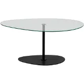 Skye Decor , Porto - Transparent, Noir, Table basse, 100 % verre trempé, Transparent, 90 x 60 x 40 cm