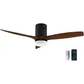 Cecotec Ventilateur de Plafond avec Lumière et Wifi EnergySilence Aero 5600 Noir Aqua Connecté: 40 W 52" avec 3 Pales