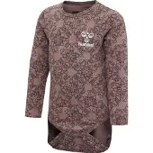 Hummel hmlFIA langarm Baby-Body 8100 - taupe foncé 62