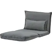 En.casa Fauteuil-lit 'Umeå' 59x85,5x67 cm velours gris