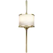Kichler Elstead Mona LED Applique murale G9 double 56cm Laiton poli IP44