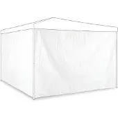 Relaxdays Paroi Latérale Tonnelle, Lot De 2, Panneau Pour Pavillon 3x2 M, Imperméable, Sans Fenêtres, Plastique, Blanc -