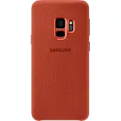 Samsung Galaxy S9 Coque arrière Alcantara Rouge