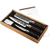 Forged Sebra Set De Couteaux 3pcs, Couteau Chef + Couperet + Couteau Menager -