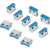 Logilink USB Port Lock bleu (10 pièces)