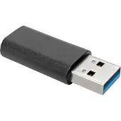 Eaton Tripp Lite Series USB 3.0 Adapter Converter USB-A to USB Type C M/F USB-C - Adaptateur USB - USB type A (M) pour USB-C (F) - USB 3.0 - 5 V - 900 mA - moulé - noir - pour P/N: U360-004-SLIM...