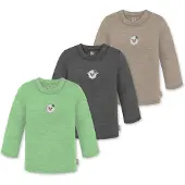 Normani T-Shirt 'Taupo' beige foncé / anthracite / vert clair / blanc