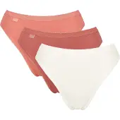 Sloggi Slip abricot / saumon / blanc