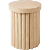 Beliani Table basse marron clair MDF ronde petite table basse style scandinave moderne salon