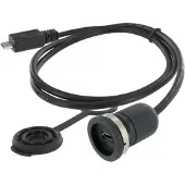 Encitech USB 2.0 femelle Micro-B femelle châssis, montage M16 1310-1013-01 Contenu :, Câble + prise électronique, Noir