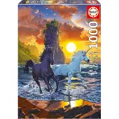Educa Puzzle 1000 pièces Licornes sur la plage 19025