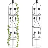 Relaxdays 2x support pour plantes grimpantes (20 cm, 20 cm)