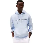 Tommy Hilfiger Sweat-shirt 'Logo Embroidery Flex Drawstring' bleu marine / bleu clair / rouge / blanc