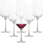 Zwiesel Glas Schott Bordeauxpokal 130, 6er Set, Pure, Rotwein, Form 8545, 680 ml, 112420