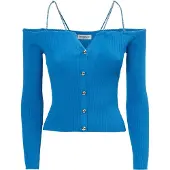 Influencer Cardigan bleu / or